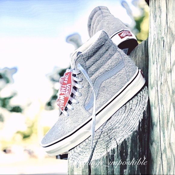 Vans Shoes - LAST! NWT Vans Old Skool SK8 Hairy Suede Grey Dawn